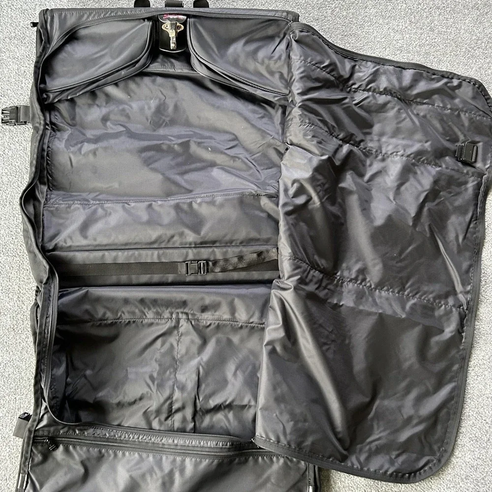 Tumi Garment Bag Black Ballistic Nylon Travel Suit Carrier Soft Case Luggage